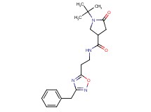N-[2-(3-benzyl-1,2,4-oxadiazol-5-yl)ethyl]-1-tert-butyl-5-oxo-3-pyrrolidinecarboxamide