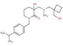 3-hydroxy-3-{[{[1-(hydroxymethyl)cyclobutyl]methyl}(methyl)amino]methyl}-1-(4-isopropylbenzyl)piperidin-2-one