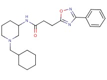N-[1-(cyclohexylmethyl)-3-piperidinyl]-3-(3-phenyl-1,2,4-oxadiazol-5-yl)propanamide