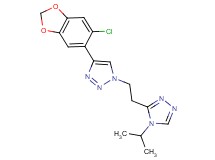 4-(6-chloro-1,3-benzodioxol-5-yl)-1-[2-(4-isopropyl-4H-1,2,4-triazol-3-yl)ethyl]-1H-1,2,3-triazole