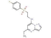 5-ethyl-N-{2-[(4-fluorophenyl)sulfonyl]ethyl}pyrazolo[1,5-a]pyrimidin-7-amine