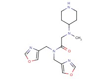 N~2~-methyl-N~1~,N~1~-bis(1,3-oxazol-4-ylmethyl)-N~2~-piperidin-4-ylglycinamide