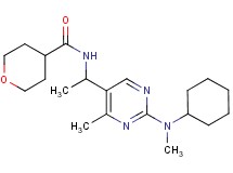 N-(1-{2-[cyclohexyl(methyl)amino]-4-methyl-5-pyrimidinyl}ethyl)tetrahydro-2H-pyran-4-carboxamide