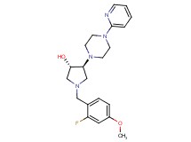 (3S*,4S*)-1-(2-fluoro-4-methoxybenzyl)-4-[4-(2-pyridinyl)-1-piperazinyl]-3-pyrrolidinol