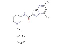 5,7-dimethyl-N-[1-(2-phenylethyl)-3-piperidinyl]pyrazolo[1,5-a]pyrimidine-2-carboxamide