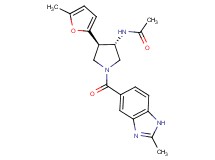 N-[(3S*,4R*)-1-[(2-methyl-1H-benzimidazol-5-yl)carbonyl]-4-(5-methyl-2-furyl)-3-pyrrolidinyl]acetamide