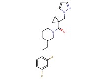 3-[2-(2,4-difluorophenyl)ethyl]-1-{[1-(1H-pyrazol-1-ylmethyl)cyclopropyl]carbonyl}piperidine