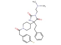 3-[2-(dimethylamino)ethyl]-5-{1-[(4-fluorophenyl)acetyl]-4-piperidinyl}-5-(2-phenylethyl)-2,4-imidazolidinedione