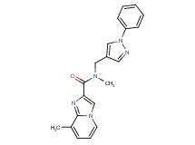 N,8-dimethyl-N-[(1-phenyl-1H-pyrazol-4-yl)methyl]imidazo[1,2-a]pyridine-2-carboxamide