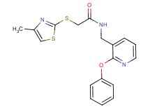 2-[(4-methyl-1,3-thiazol-2-yl)thio]-N-[(2-phenoxy-3-pyridinyl)methyl]acetamide