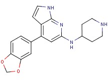 4-(1,3-benzodioxol-5-yl)-N-4-piperidinyl-1H-pyrrolo[2,3-b]pyridin-6-amine dihydrochloride