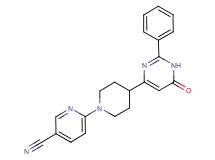 6-[4-(6-oxo-2-phenyl-1,6-dihydro-4-pyrimidinyl)-1-piperidinyl]nicotinonitrile trifluoroacetate