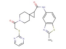 N-(2-methyl-1,3-benzothiazol-5-yl)-6-[(2-pyrimidinylthio)acetyl]-6-azaspiro[2.5]octane-1-carboxamide