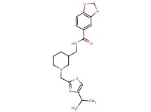 N-({1-[(4-isopropyl-1,3-thiazol-2-yl)methyl]-3-piperidinyl}methyl)-1,3-benzodioxole-5-carboxamide