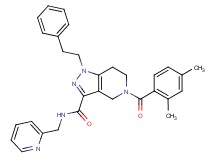 5-(2,4-dimethylbenzoyl)-1-(2-phenylethyl)-N-(2-pyridinylmethyl)-4,5,6,7-tetrahydro-1H-pyrazolo[4,3-c]pyridine-3-carboxamide