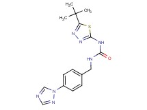 N-(5-tert-butyl-1,3,4-thiadiazol-2-yl)-N'-[4-(1H-1,2,4-triazol-1-yl)benzyl]urea
