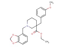 ethyl 1-(1,3-benzodioxol-4-ylmethyl)-3-(3-methoxybenzyl)-3-piperidinecarboxylate
