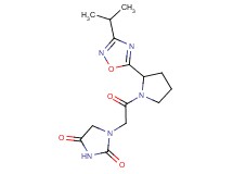 1-{2-[2-(3-isopropyl-1,2,4-oxadiazol-5-yl)-1-pyrrolidinyl]-2-oxoethyl}-2,4-imidazolidinedione