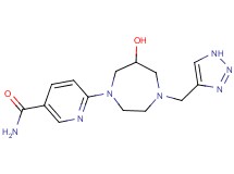 6-[6-hydroxy-4-(1H-1,2,3-triazol-4-ylmethyl)-1,4-diazepan-1-yl]nicotinamide