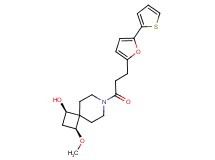 (1R*,3S*)-3-methoxy-7-{3-[5-(2-thienyl)-2-furyl]propanoyl}-7-azaspiro[3.5]nonan-1-ol