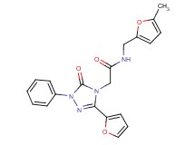 2-[3-(2-furyl)-5-oxo-1-phenyl-1,5-dihydro-4H-1,2,4-triazol-4-yl]-N-[(5-methyl-2-furyl)methyl]acetamide