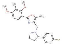 2-(2,4-dimethoxy-3-methylphenyl)-4-{[2-(4-fluorophenyl)-1-pyrrolidinyl]methyl}-5-methyl-1,3-oxazole