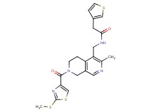 N-[(3-methyl-7-{[2-(methylthio)-1,3-thiazol-4-yl]carbonyl}-5,6,7,8-tetrahydro-2,7-naphthyridin-4-yl)methyl]-2-(3-thienyl)acetamide