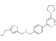 1-(3-ethyl-5-isoxazolyl)-N-{4-[5-(1-pyrrolidinyl)-3-pyridazinyl]benzyl}methanamine