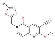 2-methoxy-6-[(5-methyl-1,3,4-oxadiazol-2-yl)methyl]-5-oxo-5,6-dihydro-1,6-naphthyridine-3-carbonitrile
