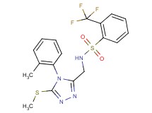 N-{[4-(2-methylphenyl)-5-(methylthio)-4H-1,2,4-triazol-3-yl]methyl}-2-(trifluoromethyl)benzenesulfonamide
