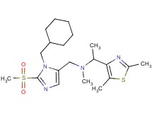 N-{[1-(cyclohexylmethyl)-2-(methylsulfonyl)-1H-imidazol-5-yl]methyl}-1-(2,5-dimethyl-1,3-thiazol-4-yl)-N-methylethanamine