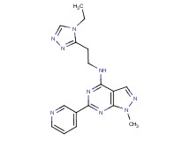 N-[2-(4-ethyl-4H-1,2,4-triazol-3-yl)ethyl]-1-methyl-6-pyridin-3-yl-1H-pyrazolo[3,4-d]pyrimidin-4-amine