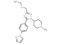 4-{3-(ethoxymethyl)-5-[4-(1H-pyrazol-1-yl)phenyl]-1H-1,2,4-triazol-1-yl}-1-methylpiperidine