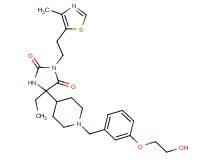 5-ethyl-5-{1-[3-(2-hydroxyethoxy)benzyl]-4-piperidinyl}-3-[2-(4-methyl-1,3-thiazol-5-yl)ethyl]-2,4-imidazolidinedione