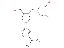 2-(ethyl{[(3R*,4R*)-4-(hydroxymethyl)-1-(5-isopropyl-1,2,4-oxadiazol-3-yl)-3-pyrrolidinyl]methyl}amino)ethanol