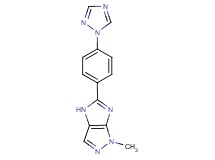 1-methyl-5-[4-(1H-1,2,4-triazol-1-yl)phenyl]-1,4-dihydroimidazo[4,5-c]pyrazole