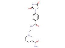 1-(2-{[4-(2,4-dioxo-1-imidazolidinyl)benzoyl]amino}ethyl)-3-piperidinecarboxamide