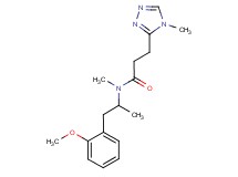 N-[2-(2-methoxyphenyl)-1-methylethyl]-N-methyl-3-(4-methyl-4H-1,2,4-triazol-3-yl)propanamide
