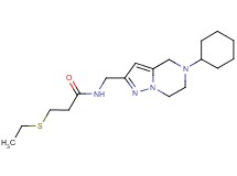 N-[(5-cyclohexyl-4,5,6,7-tetrahydropyrazolo[1,5-a]pyrazin-2-yl)methyl]-3-(ethylthio)propanamide