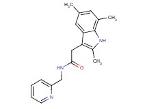 N-(2-pyridinylmethyl)-2-(2,5,7-trimethyl-1H-indol-3-yl)acetamide