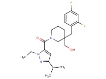 {3-(2,4-difluorobenzyl)-1-[(1-ethyl-3-isopropyl-1H-pyrazol-5-yl)carbonyl]-3-piperidinyl}methanol