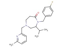 4-(4-fluorobenzyl)-3-isopropyl-1-[(6-methylpyridin-2-yl)methyl]-1,4-diazepan-5-one