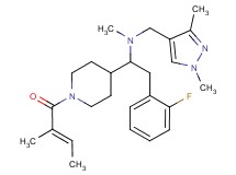 N-[(1,3-dimethyl-1H-pyrazol-4-yl)methyl]-2-(2-fluorophenyl)-N-methyl-1-{1-[(2E)-2-methyl-2-butenoyl]-4-piperidinyl}ethanamine