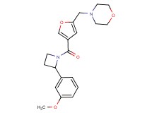 4-[(4-{[2-(3-methoxyphenyl)azetidin-1-yl]carbonyl}-2-furyl)methyl]morpholine