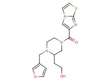 2-[1-(3-furylmethyl)-4-(imidazo[2,1-b][1,3]thiazol-6-ylcarbonyl)-2-piperazinyl]ethanol