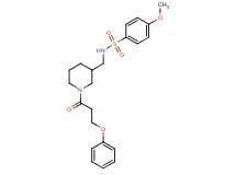 4-methoxy-N-{[1-(3-phenoxypropanoyl)-3-piperidinyl]methyl}benzenesulfonamide