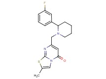 7-{[2-(3-fluorophenyl)-1-piperidinyl]methyl}-2-methyl-5H-[1,3]thiazolo[3,2-a]pyrimidin-5-one