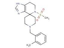 1'-(2-methylbenzyl)-5-(methylsulfonyl)-1,5,6,7-tetrahydrospiro[imidazo[4,5-c]pyridine-4,4'-piperidine]