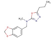 N-(1,3-benzodioxol-5-ylmethyl)-N-methyl-5-propyl-1,3,4-oxadiazol-2-amine