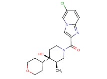 (3R*,4R*)-1-[(6-chloroimidazo[1,2-a]pyridin-2-yl)carbonyl]-3-methyl-4-(tetrahydro-2H-pyran-4-yl)piperidin-4-ol